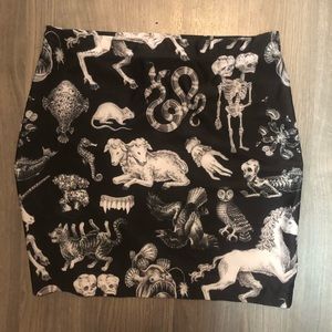Mini/micro pencil gothic skirt